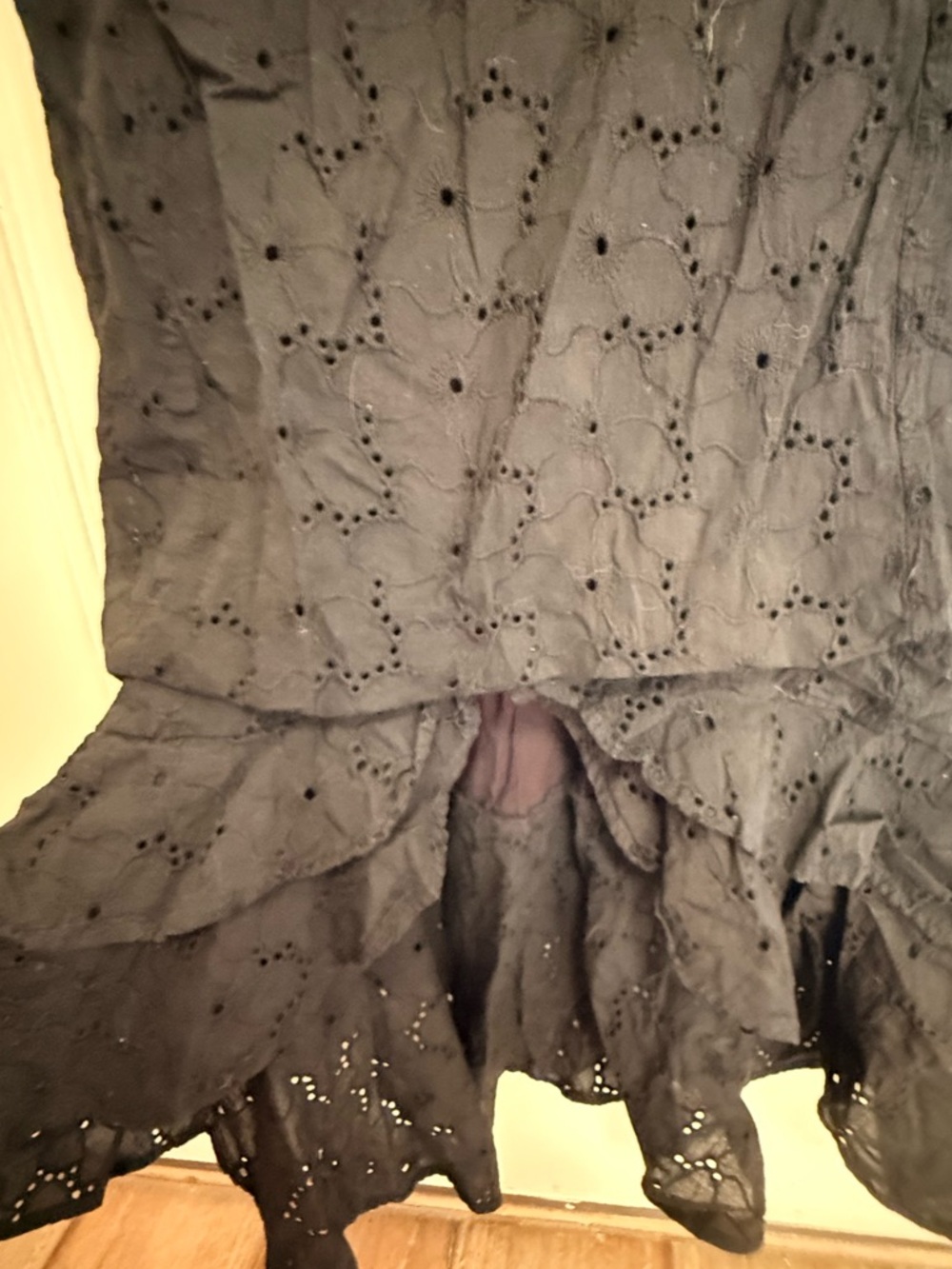 Lulu's Black Ruffle-Strap Maxi Dress - Picture 5 of 6
